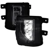 2016-2018 Chevy Silverado 1500 LED Fog Lights Kit Chrome Housing/Smoke Lens