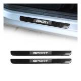 2012-2020 Chevrolet Sonic Door Sill Scuff Plate Illuminated Carbon Fiber Black 2Pcs