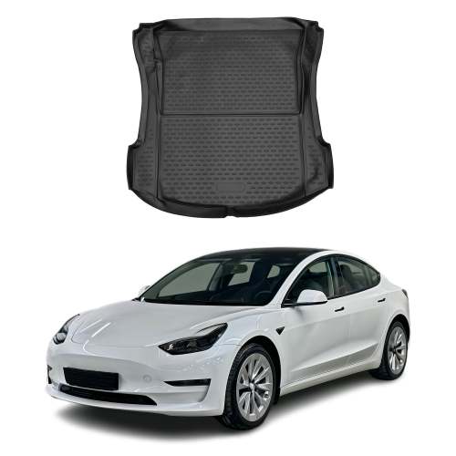 2017-2025 Tesla Model 3 Cargo Mats Liner TPE All Weather Black 1 Pcs