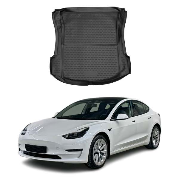 2017-2025 Tesla Model 3 Cargo Mats Liner TPE All Weather Black 1 Pcs