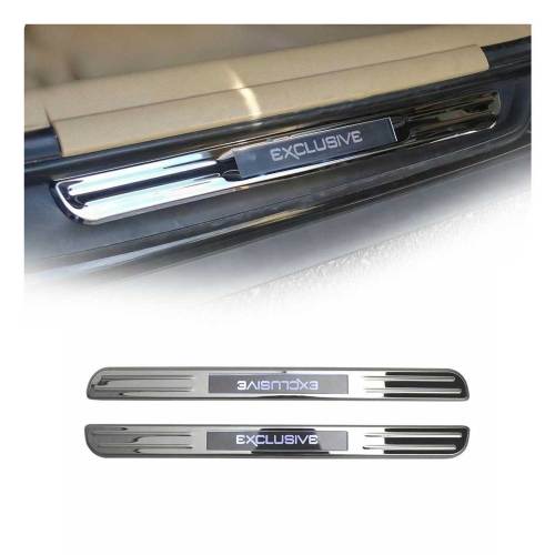 Ford Bronco Sport Door Sill Scuff Plate Scratch Protector Exclusive Stainless Steel Silver 2 Pcs