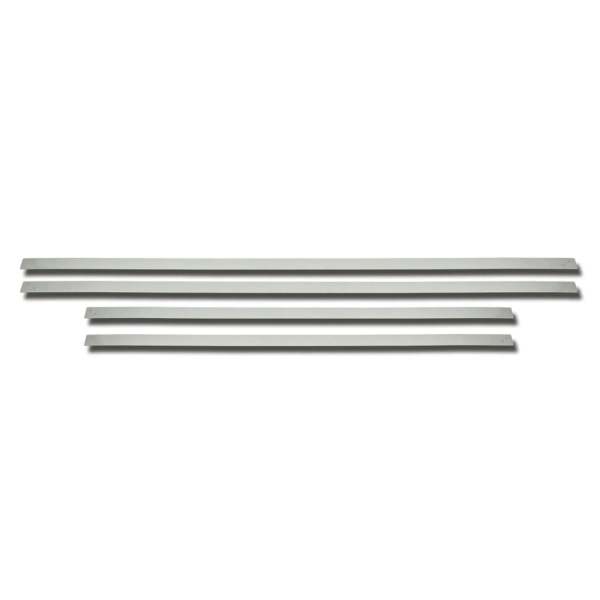 2014-2018 Chevrolet Silverado 2500 Side Door Molding Trim Stainless Steel Silver 4 Pcs