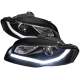 2006-2008 Audi A4 R8 Style LED Light Bar Projector Headlights Matt Black/Clear