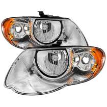 2005-2007 Chrysler Town & Country Factory Replacement Headlights Chrome/Clear
