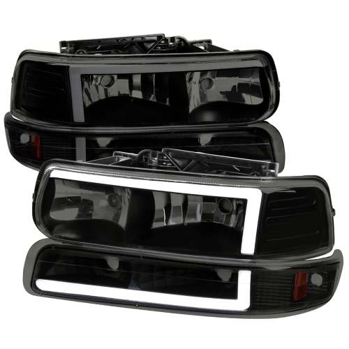 1999-2002 Chevy Silverado 1500 2500 /Tahoe Suburban LED Headlights Smoke