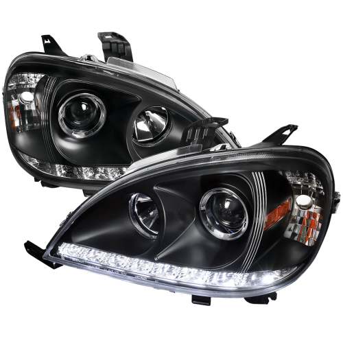 2002-2005 Mercedes Benz W163 ML Class Projector Headlights SMD LED Light Black