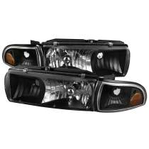 1991-1996 Chevy Caprice / Impala Factory Headlights Corner Signal Black