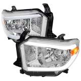 2014-2021 Toyota Tundra LED Bar Factory Style Headlights Chrome/Clear Lens