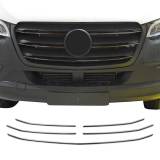 2019-2025 Mercedes Sprinter W907 910 Front Bumper Grill Trim Stainless Steel Dark 5x