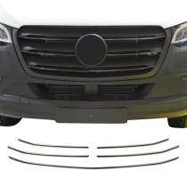 2019-2025 Mercedes Sprinter W907 910 Front Bumper Grill Trim Stainless Steel Dark 5x