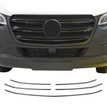 2019-2025 Mercedes Sprinter W907 910 Front Bumper Grill Trim Stainless Steel Dark 5x