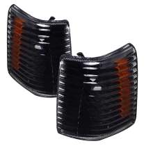 1993-1998 Jeep Grand Cherokee Corner Lights Amber Reflectors Matt Black