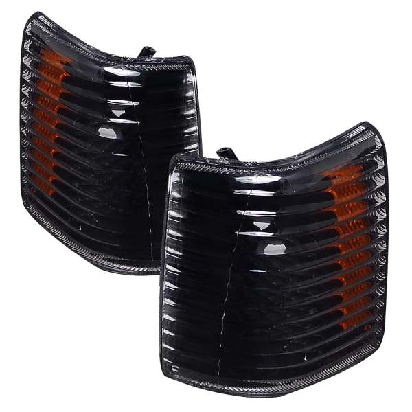 1993-1998 Jeep Grand Cherokee Corner Lights Amber Reflectors Matt Black