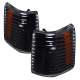 1993-1998 Jeep Grand Cherokee Corner Lights Amber Reflectors Matt Black