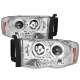 2002-2005 Dodge RAM 1500/ 03-2005 RAM 2500 3500 Dual Halo Headlights Chrome