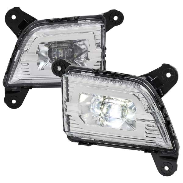 2019-2022 Chevy Silverado 1500 LED Fog Lights Kit Chrome Housing/Clear Lens