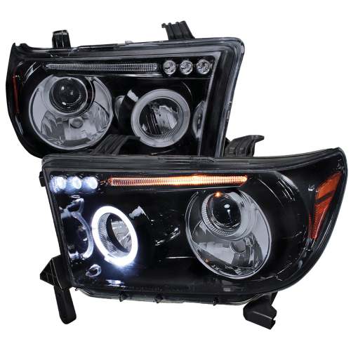 2007-2013 Toyota Tundra/ 08-2017 Sequoia Single Halo Projector Headlights Smoke