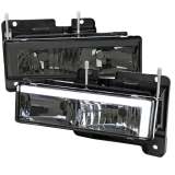 1988-1998 Chevy/GMC C10 C/K LED Strip Factory Style Headlights Chrome/Smoke