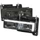 1988-1998 Chevy/GMC C10 C/K LED Strip Factory Style Headlights Chrome/Smoke