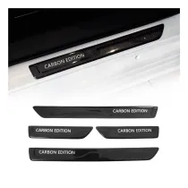 Ford Explorer Edge Door Sill Scuff Plate Scratch Protector Carbon Edition Black 4 Pcs