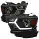 2019-2024 Dodge RAM 1500 Animated LED Bar Factory Headlights Matt Black/Smoke