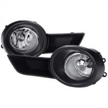 2008-2011 Toyota Highlander 12V/55W H11 Fog Lights Kit Chrome/Clear Lens