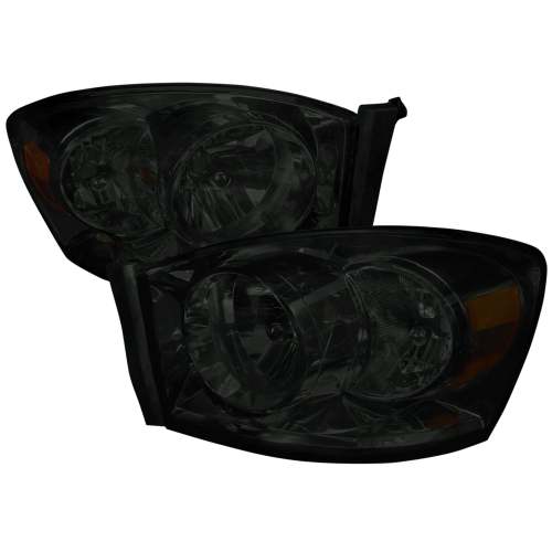 2006-2008 Dodge RAM 1500 2500 3500 Factory Crystal Headlights Smoke