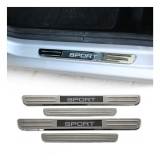 Hyundai Kona Nexo Door Sill Scuff Plate Illuminated Sport Stainless Steel Silver 4 Pcs