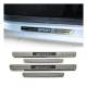 Hyundai Kona Nexo Door Sill Scuff Plate Illuminated Sport Stainless Steel Silver 4 Pcs
