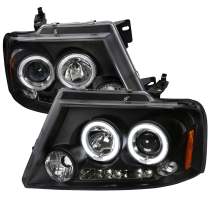 2004-2008 Ford F-20150/ 06-2008 Lincoln Mark LT Dual Halo Headlights Matte Black