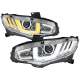 2016-2021 Honda Civic Projector Headlights LED Sequential Turn Signal Chrome