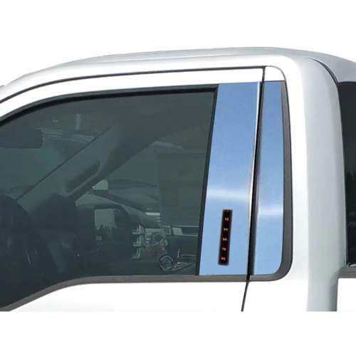 2017-2022 Ford Super Duty Stainless Steel Pillar Trim 4Pc Keyless entry