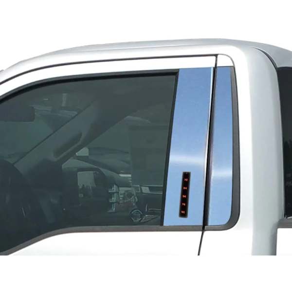 2017-2022 Ford Super Duty Stainless Steel Pillar Trim 4Pc Keyless entry