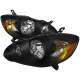 2003-2008 Toyota Corolla Factory Style Headlights Matte Black/Clear Lens