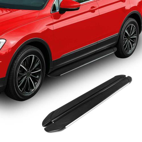 2007-2011 Honda CR-V Running Boards Side Steps Silver & Black