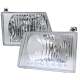 1992-2006 Ford Econoline Factory Headlights w/SMD LED Light Strip Chrome/Clear