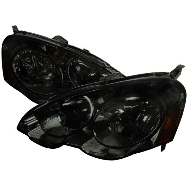 2002-2004 Acura RSX Factory Style Headlights w/ Amber Reflectors Chrome/Smoke