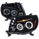 2005-2011 Toyota Tacoma Dual Halo Projector Headlights Glossy Black/Smoke Lens