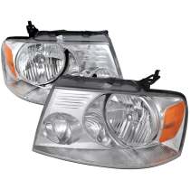 2004-2008 Ford F-20150/ Lincoln Mark LT Replacement Headlights Amber & Chrome