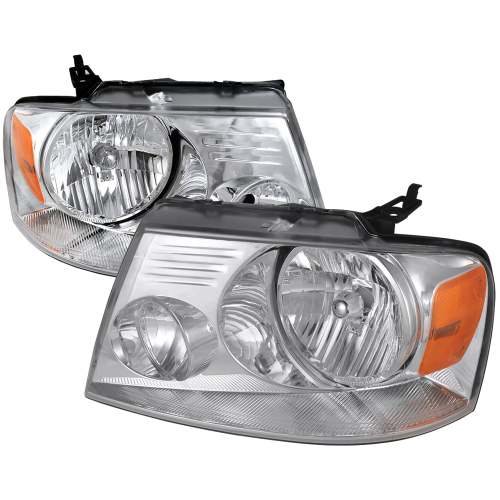 2004-2008 Ford F-20150/ Lincoln Mark LT Replacement Headlights Amber & Chrome