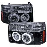1992-1996 Ford F-20150 F-250 F-350 Bronco Dual Halo Projector Headlights Smoke