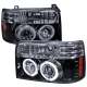 1992-1996 Ford F-20150 F-250 F-350 Bronco Dual Halo Projector Headlights Smoke