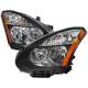 2008-2013 Nissan Rogue/Rogue Select Factory Headlights Amber Reflectors Black
