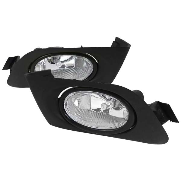 2001-2003 Honda Civic Coupe/Sedan H11 Fog Lights Kit Chrome/Clear Lens