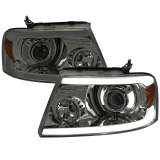 2004-2008 Ford F-20150/06-2008 Lincoln Mark LT Projector Headlights LED Bar Smoke