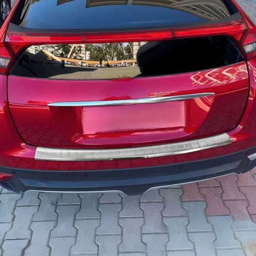 2018-2024 Mitsubishi Eclipse Cross Rear Bumper Sill Cover Guard Stainless Steel Silver