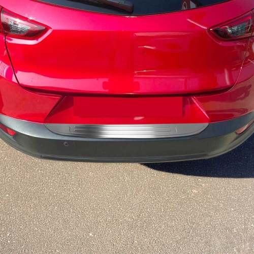 2016-2021 Mazda CX-3 Rear Bumper Guard Stainless Steel Brushed