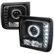 1997-2001 Jeep Cherokee Halo Projector Headlights SMD LED Light Strip Black