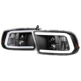 2009-2018 Dodge RAM 1500 / RAM 2500 3500 LED C-Bar Headlights Black