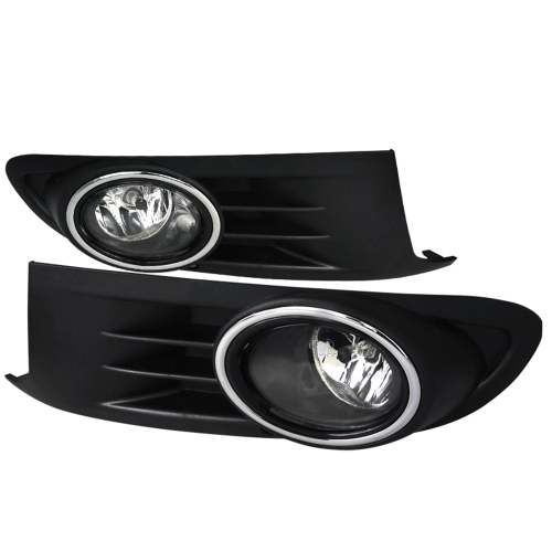 2010-2014 VW Jetta/Golf Mk6 TDI/TSI 12V/55W 9006 Fog Lights Kit Chrome/Clear